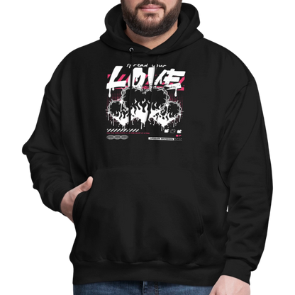 Heart of fire - Men's Hoodie - black