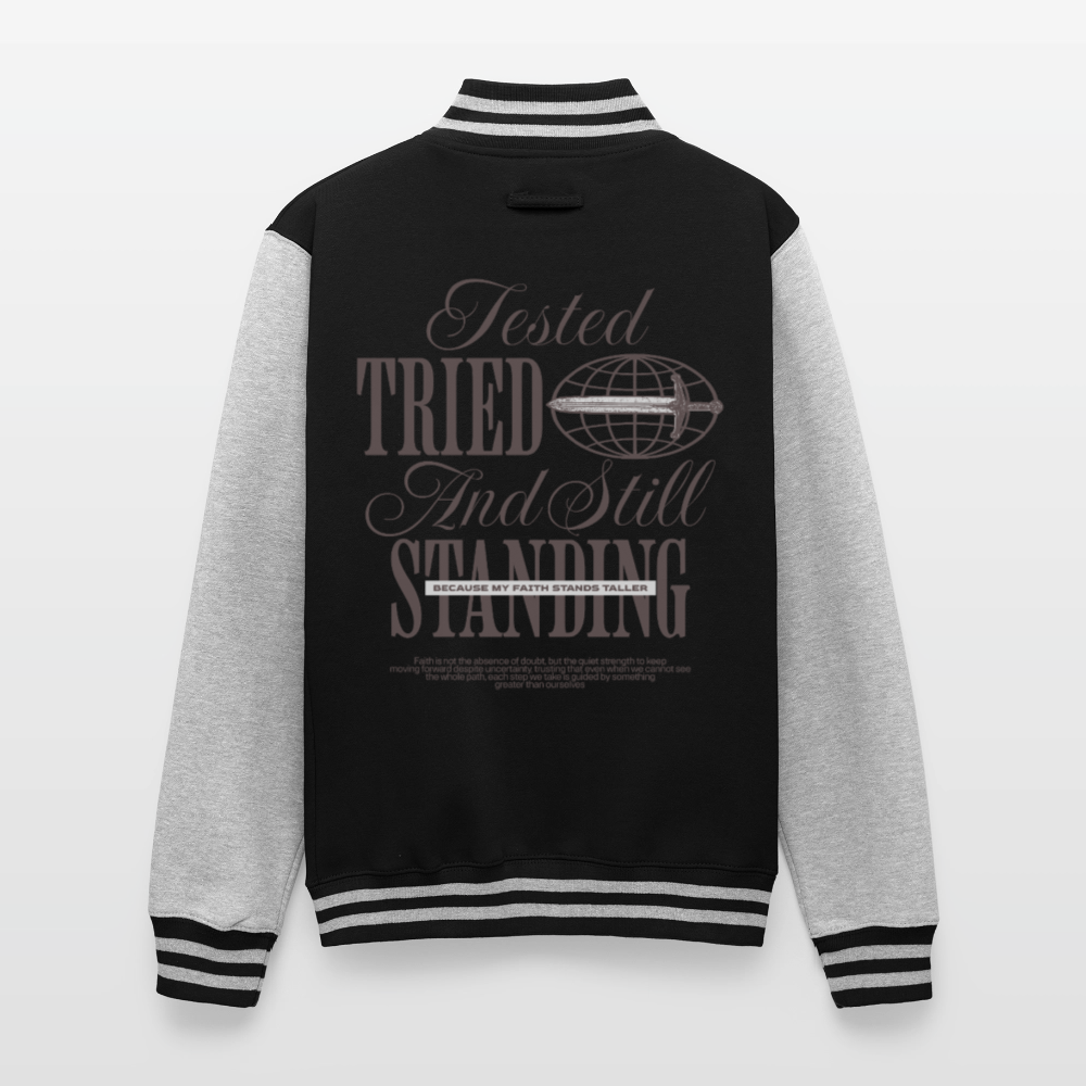 Still Standing - Letterman Jacket - black/heather grey