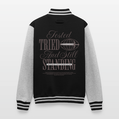Still Standing - Letterman Jacket - black/heather grey