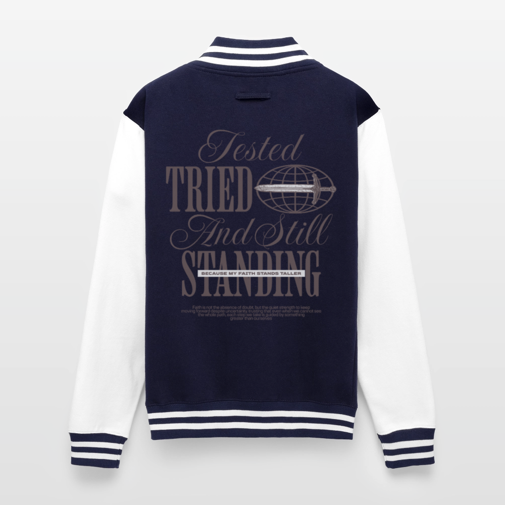 Still Standing - Letterman Jacket - navy/white