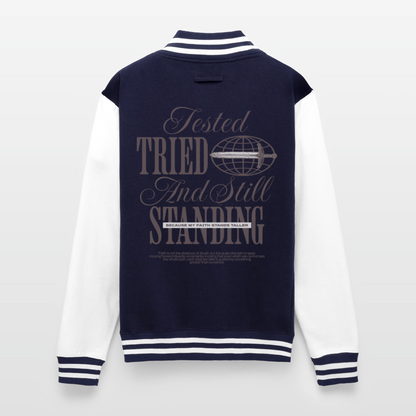 Still Standing - Letterman Jacket - navy/white