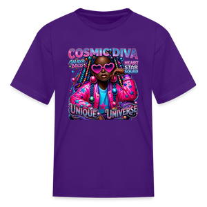 Black Girl Power - Galaxy Bold Kids' T-Shirt - purple
