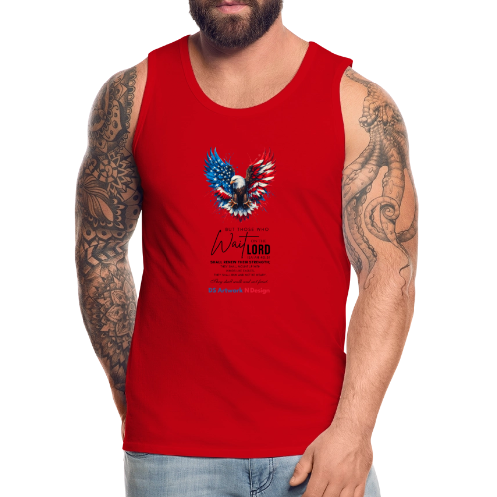 Mount on Eagles wings - Men’s Premium Tank - red