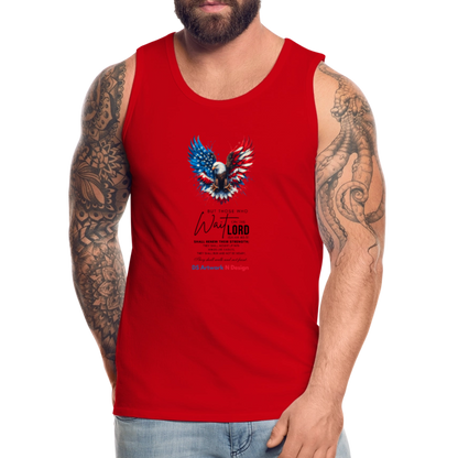 Mount on Eagles wings - Men’s Premium Tank - red