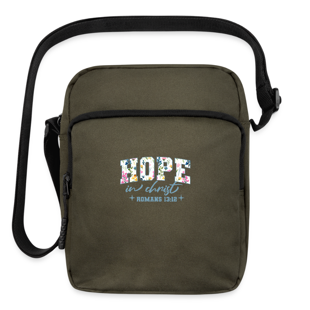 Hope in Christ - Upright Crossbody Bag - olive