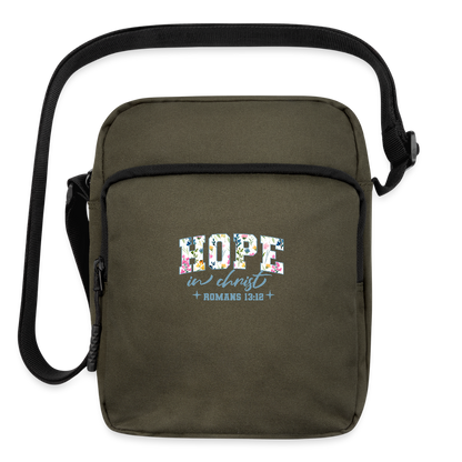 Hope in Christ - Upright Crossbody Bag - olive