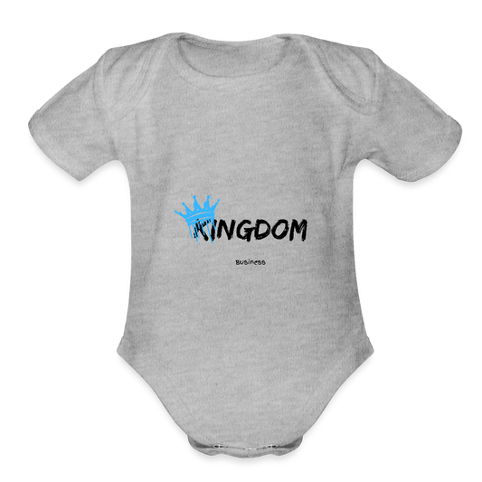 Kingdom Business -  Short Sleeve Baby Onesie - heather grey