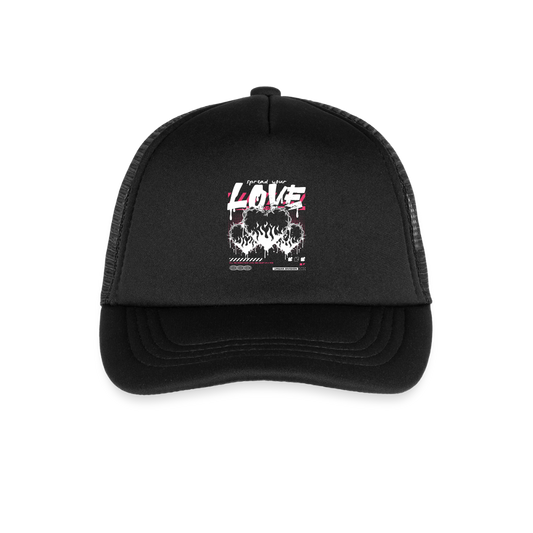 Spread Your Love - Kid's Trucker Cap - black