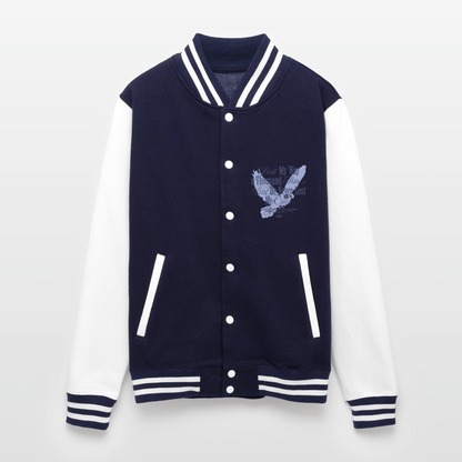 God is with Us - Letterman Jacket - navy/white