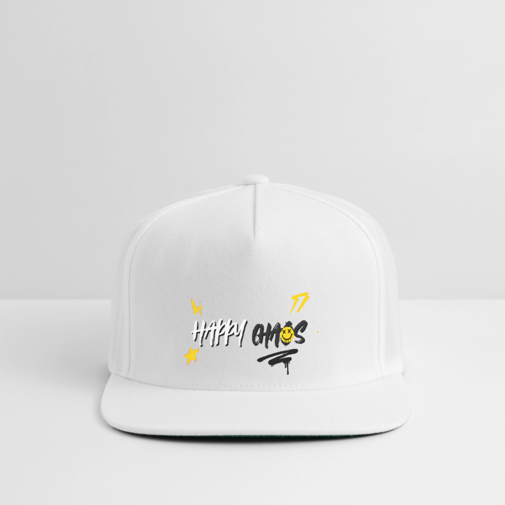 Happy Chaos - Graffiti Snapback Baseball Cap - white