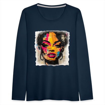 Pop Culture Women-2- Long Sleeve T-Shirt - deep navy