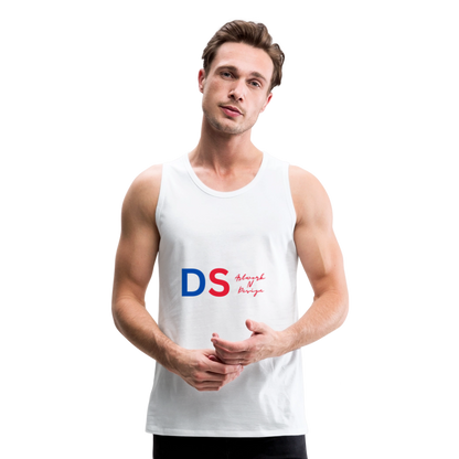 DS blue and red - Men’s Premium Tank - white