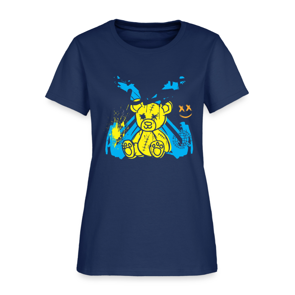 Graffiti Bear - Women's T-Shirt -  blue dusk