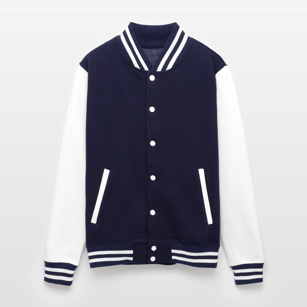 Brooklyn NY-  Letterman Jacket - navy/white