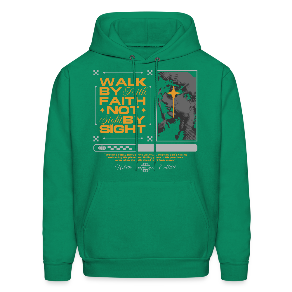 Walk By Faith - Men's Hoodie - kelly green