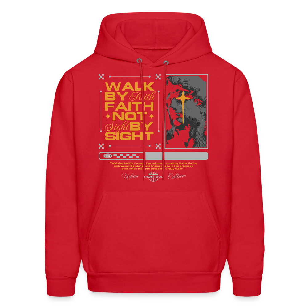 Walk By Faith - Men's Hoodie - red