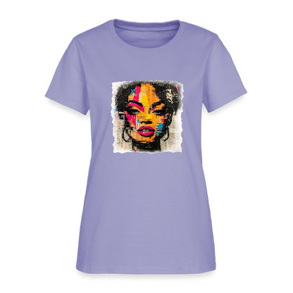Pop Culture Woman 2- Short Sleeve T-Shirt - lavender