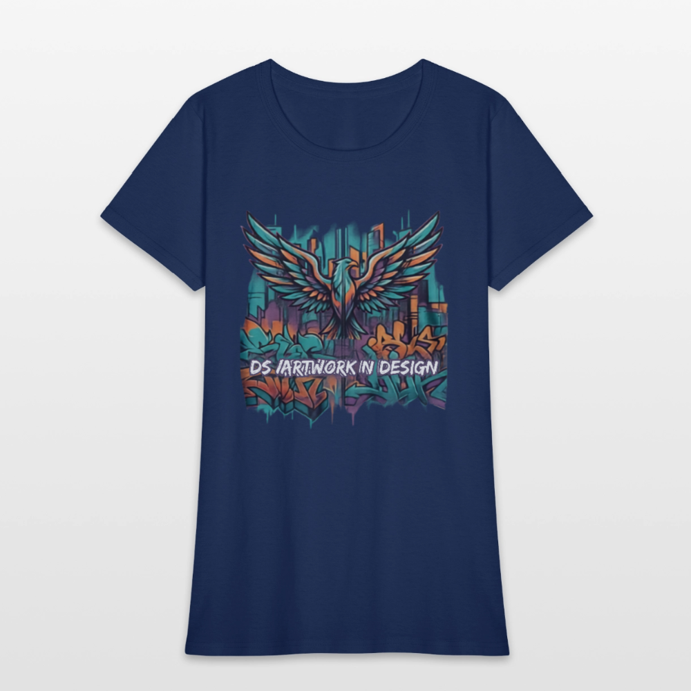 Graffiti Eagle - Women's T-Shirt -  blue dusk