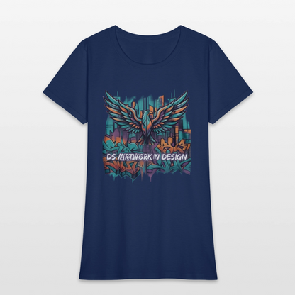 Graffiti Eagle - Women's T-Shirt -  blue dusk