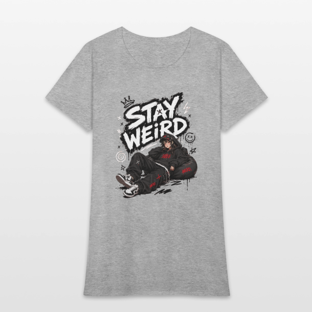 Stay Weird - Graffiti Women's T-Shirt - heather gray