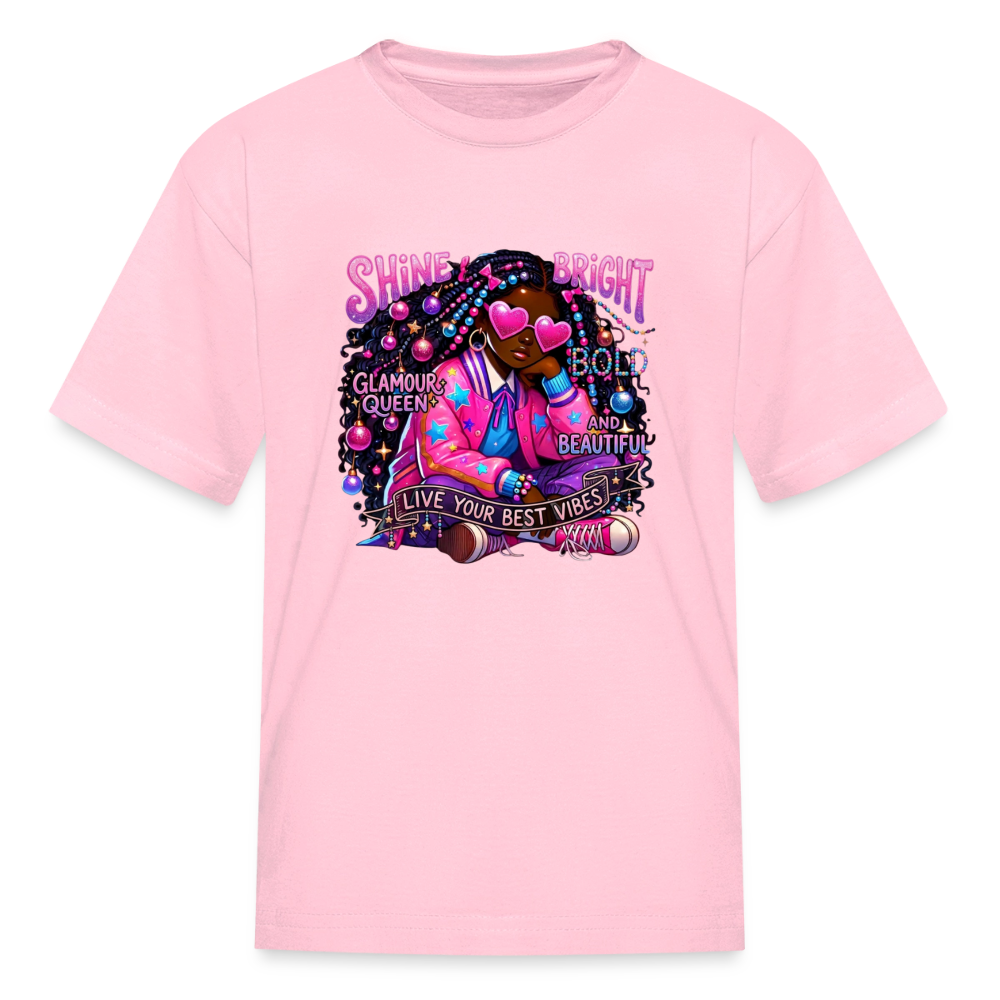 Black Girl Power -  Cosmic Diva Kids' T-Shirt - pink
