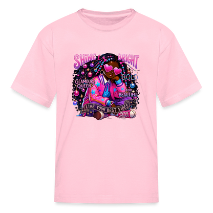 Black Girl Power -  Cosmic Diva Kids' T-Shirt - pink