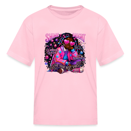 Black Girl Power -  Cosmic Diva Kids' T-Shirt - pink