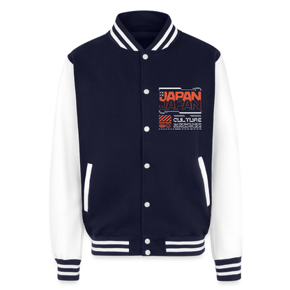 Japan Culture - Letterman Jacket - navy/white