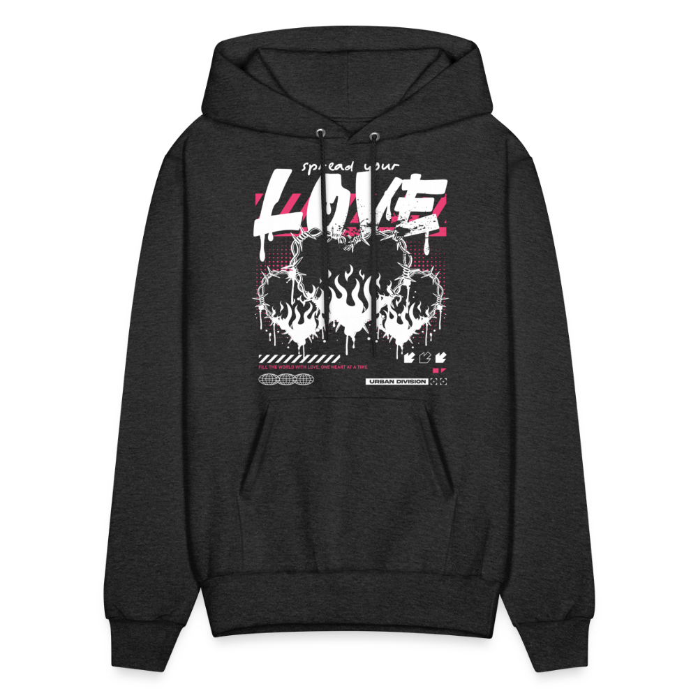 Heart of fire - Men's Hoodie - charcoal grey