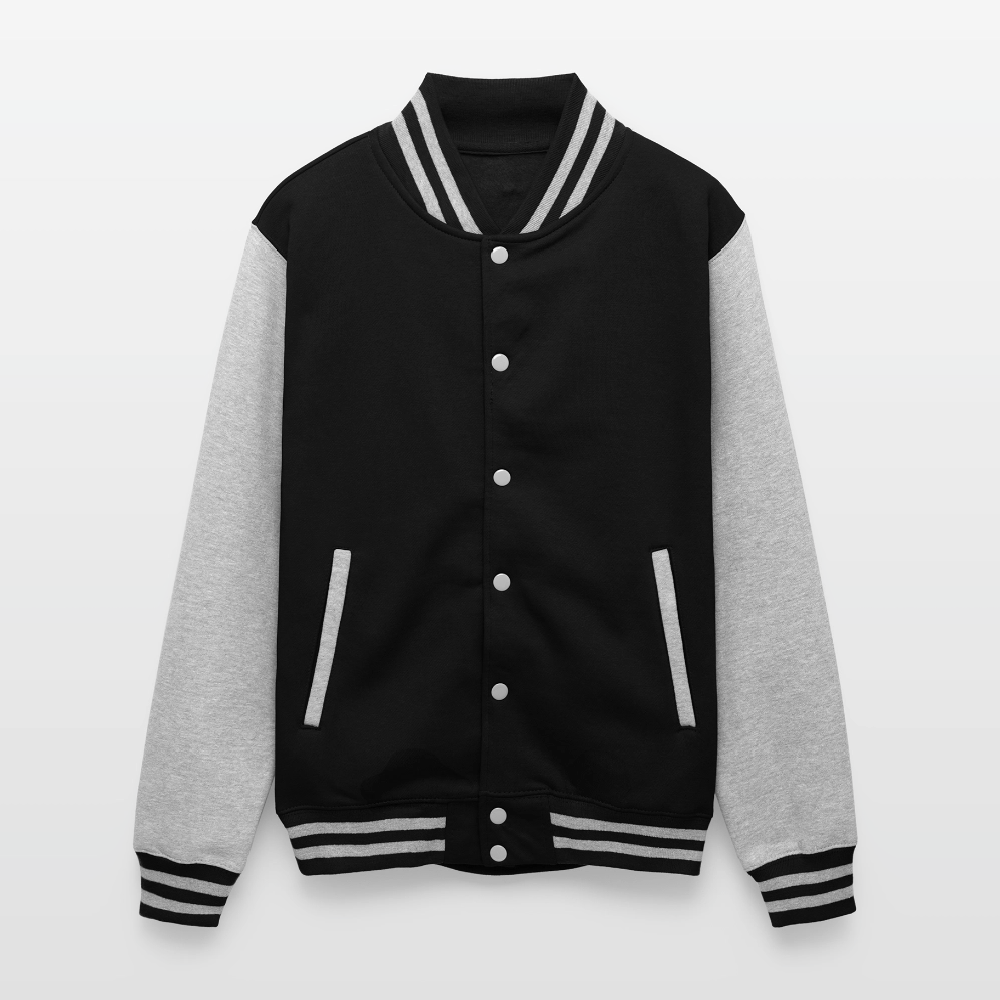 Brooklyn NY-  Letterman Jacket - black/heather grey