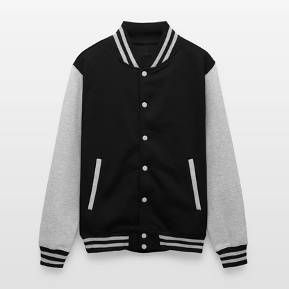 Brooklyn NY-  Letterman Jacket - black/heather grey