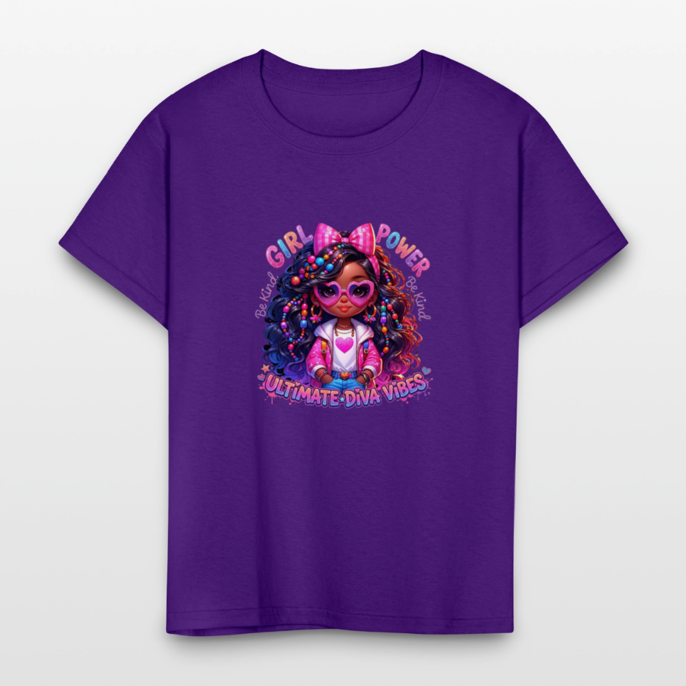 Black Girl Power - Ultimate Diva Kids' T-Shirt - purple