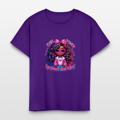 Black Girl Power - Ultimate Diva Kids' T-Shirt - purple