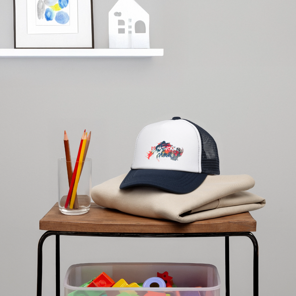 Spray Paint - DS Kid's Trucker Cap - white/navy