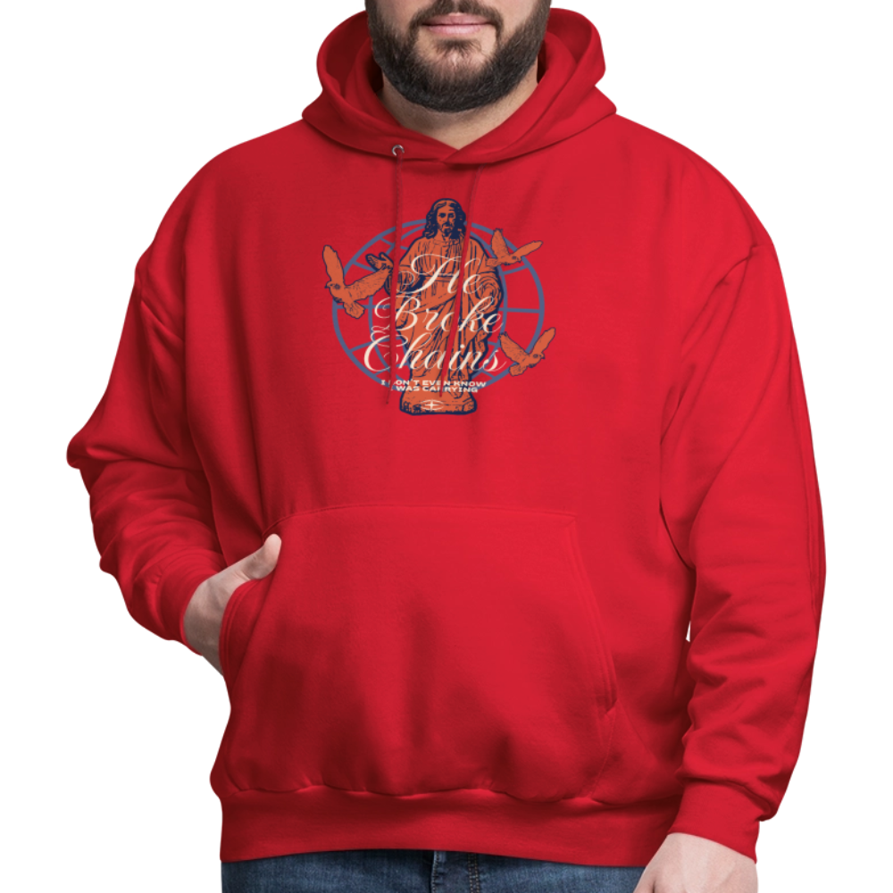 Chains Broken - Men's Hoodie - red