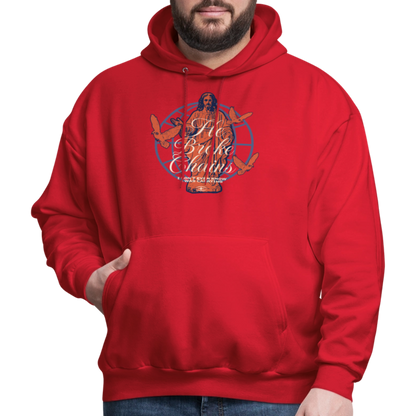 Chains Broken - Men's Hoodie - red