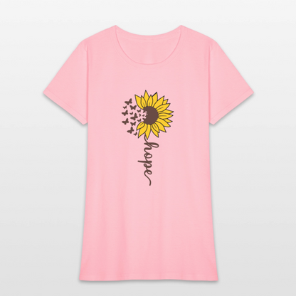 Sunflower of Hope - floral Women's T-Shirt - pink