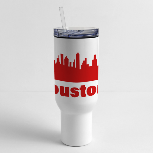Houston - 40 oz Travel Tumbler - red - white