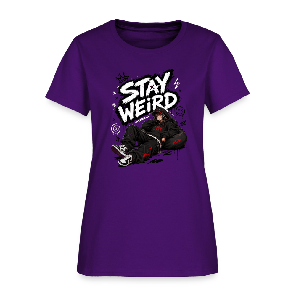 Stay Weird - Graffiti Women's T-Shirt - purple