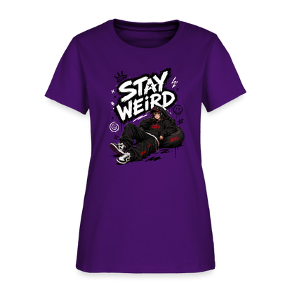 Stay Weird - Graffiti Women's T-Shirt - purple