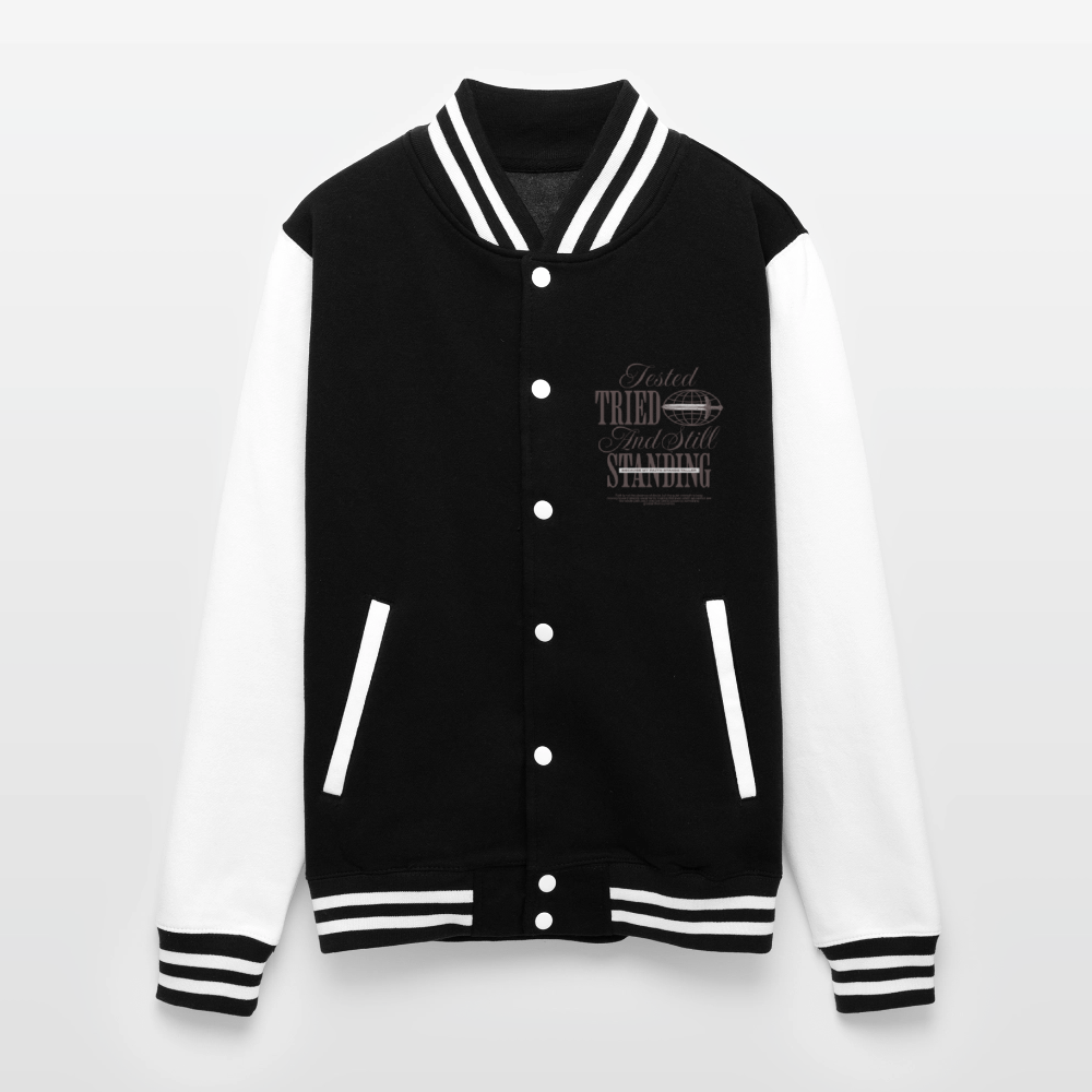 Still Standing - Letterman Jacket - black/white