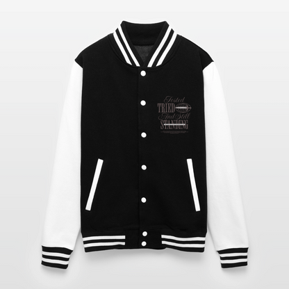 Still Standing - Letterman Jacket - black/white