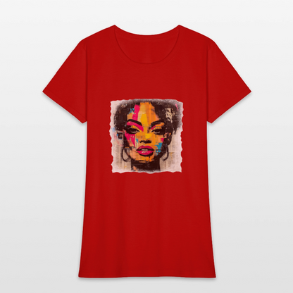 Pop Culture Woman 2- Short Sleeve T-Shirt - red