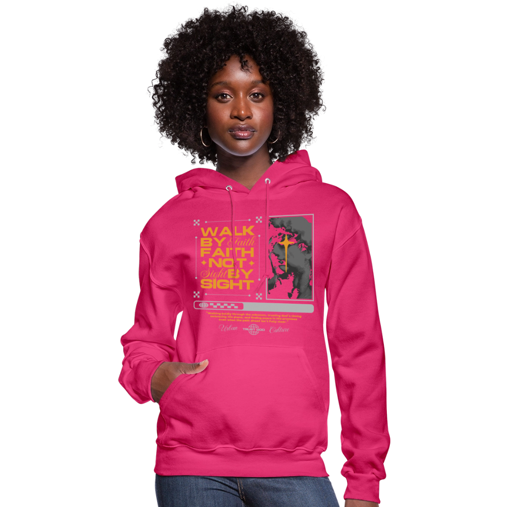 Walk By Faith - Women's Hoodie - fuchsia