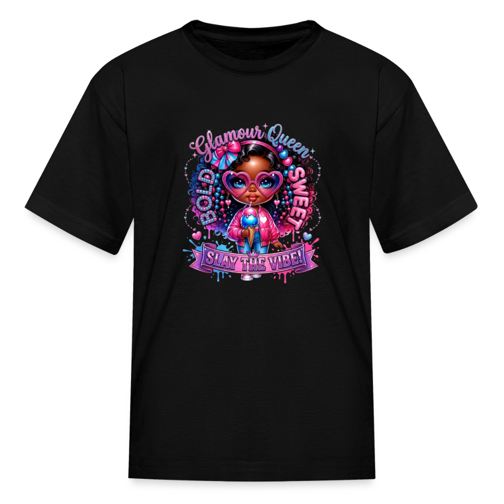 Black Girl Power - Bold and Sweet Kids' T-Shirt - black