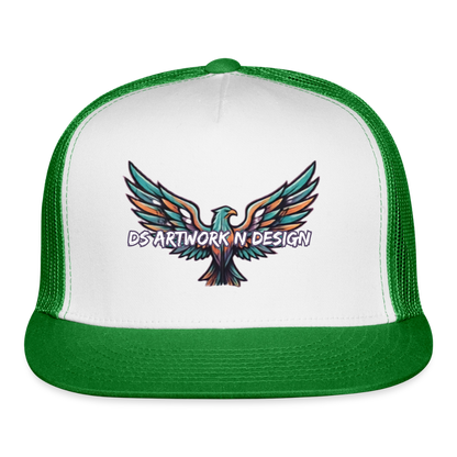 Graffiti Eagle - Trucker Hat - white/kelly green