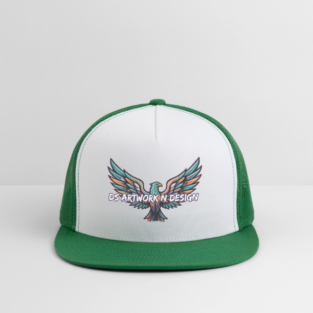 Graffiti Eagle - Trucker Hat - white/kelly green