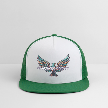 Graffiti Eagle - Trucker Hat - white/kelly green