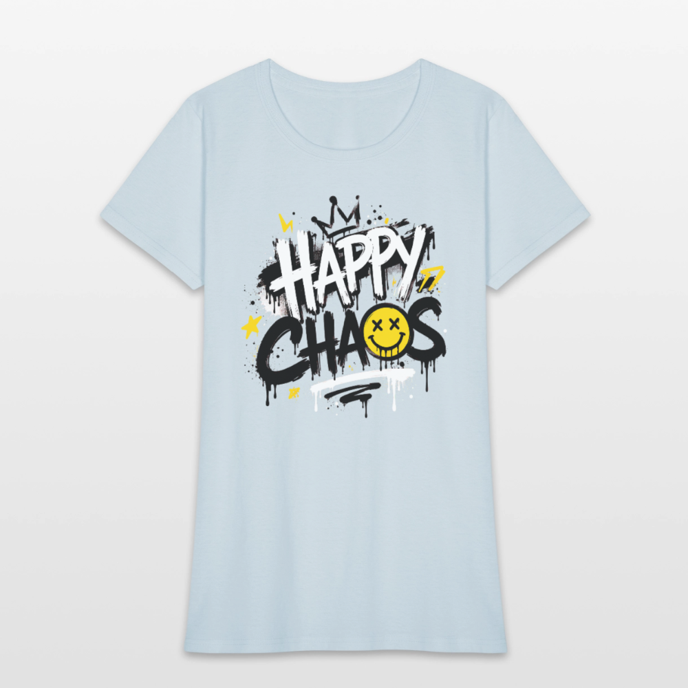 Happy Chaos - Graffiti Women's T-Shirt - light blue