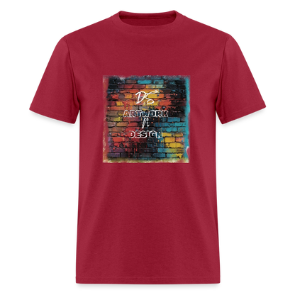 Brick Wall Artwork - Men's Tee - dark red